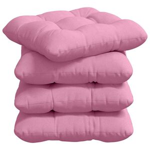 vidaXL Pol&scaron;t&aacute;ře na sedadla 4 ks Textil Růžov&aacute; 40 x 40 x 12 cm