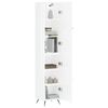 vidaXL Skř&iacute;ň highboard b&iacute;l&aacute; s vysok&yacute;m leskem 34,5x34x180 cm kompozit