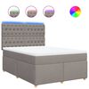 vidaXL Box spring postel s matrac&iacute; taupe 140x190 cm textil