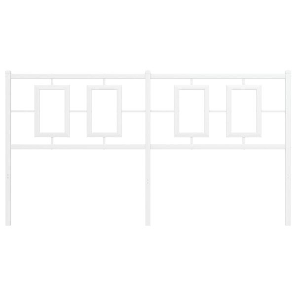 vidaXL Kovové čelo postele bílé 150 cm