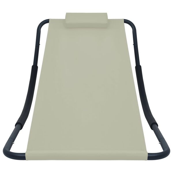 vidaXL Zahradn&iacute; leh&aacute;tko kr&eacute;mov&eacute; 200 x 90 cm ocel