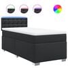 vidaXL Box spring postel s matrac&iacute; čern&aacute; 80 x 200 cm uměl&aacute; kůže