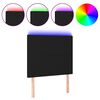vidaXL Čelo postele s LED čern&eacute; 90x5x118/128 cm textil