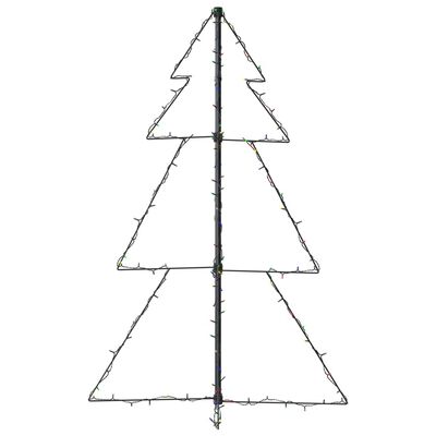 vidaXL Vánoční stromek kužel 160 LED diod dovnitř i ven 78 x 120 cm