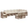 vidaXL Sada zahradn&iacute;ch pohovek 10 pcs Beige a kr&eacute;mov&aacute; b&iacute;l&aacute; polyratan