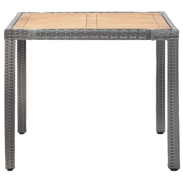 vidaXL 5dílný zahradní jídelní set s poduškami polyratan šedý