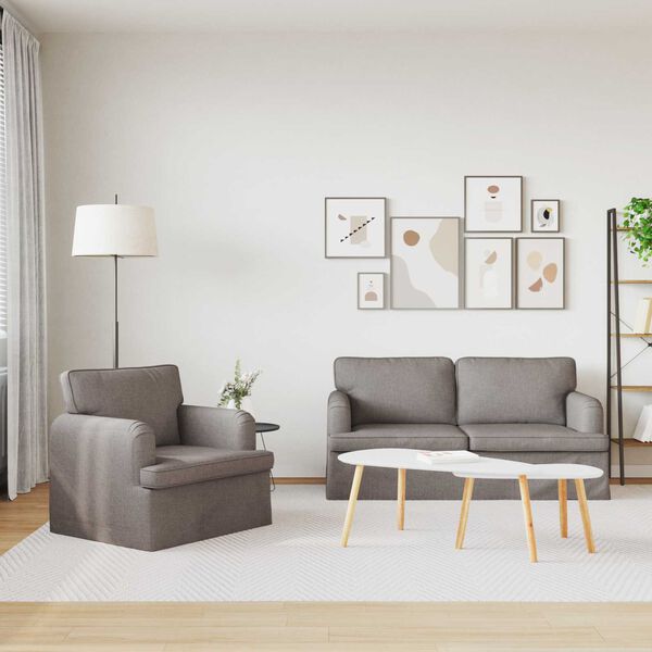 vidaXL Pohovka 2 pcs Taupe