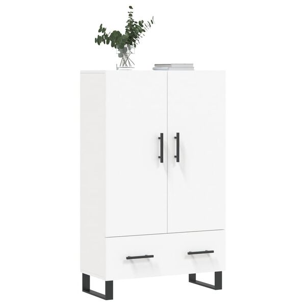 vidaXL Skř&iacute;ň highboard b&iacute;l&aacute; 69,5 x 31 x 115 cm kompozitn&iacute; dřevo