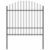 vidaXL Zahradn&iacute; plot Woerden s kop&iacute;m nahoře ocelov&yacute; 170 x 175 cm čern&yacute;