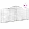 vidaXL Klenut&eacute; gabionov&eacute; ko&scaron;e 20ks 300x30x120/140cm pozinkovan&eacute; železo
