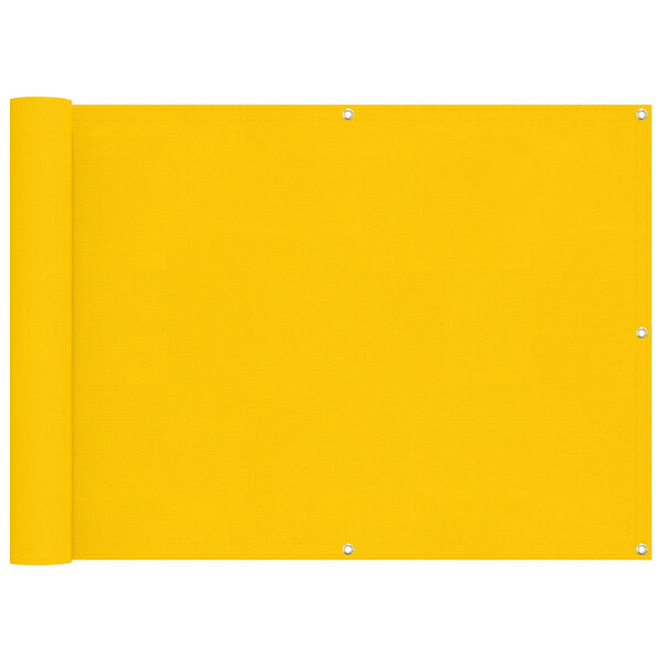 vidaXL Balkonov&aacute; clona Žlut&aacute; 75 x 200 cm PU potažen&yacute; oxford alu