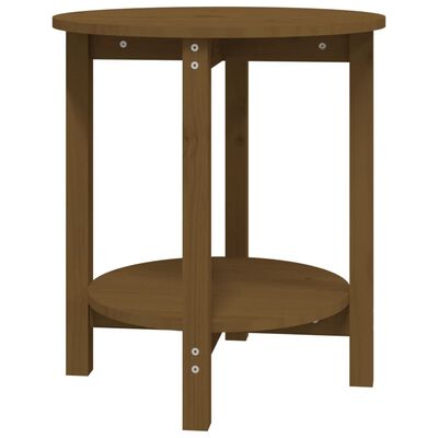 vidaXL Konferenční stolek medově hnědý Ø 55 x 60 cm masivní borovice