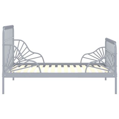 vidaXL Prodloužitelný rám postele šedý kov 80 x 130/200 cm