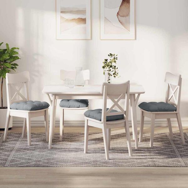 vidaXL Pol&scaron;t&aacute;ře na sedadla 4 pcs Světle &scaron;ed&aacute; 45 x 45 x 12 cm textil