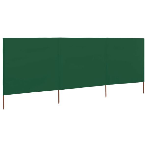vidaXL 3d&iacute;ln&aacute; z&aacute;stěna proti větru zelen&aacute; 400 x 120 cm l&aacute;tkov&aacute;