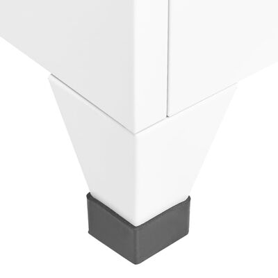 vidaXL Uzamykatelná skříň bílá 90 x 45 x 180 cm ocel
