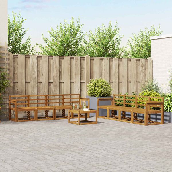 vidaXL Venkovn&iacute; pohovkov&aacute; souprava 9 pcs Př&iacute;rodn&iacute;