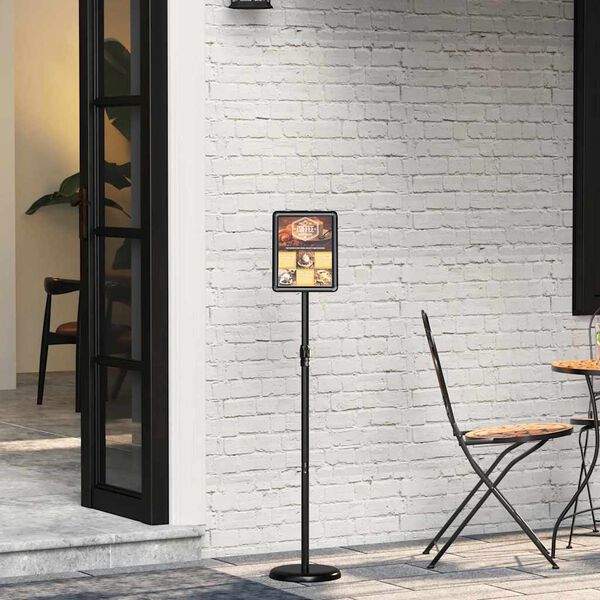 vidaXL St&aacute;nky pro veletrhy Čern&aacute; 25 x 25 x 125 cm Hlin&iacute;k