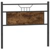 vidaXL N&aacute;hradn&iacute; čelo postele kouřov&yacute; dub 100 cm kompozitn&iacute; dřevo a ocel