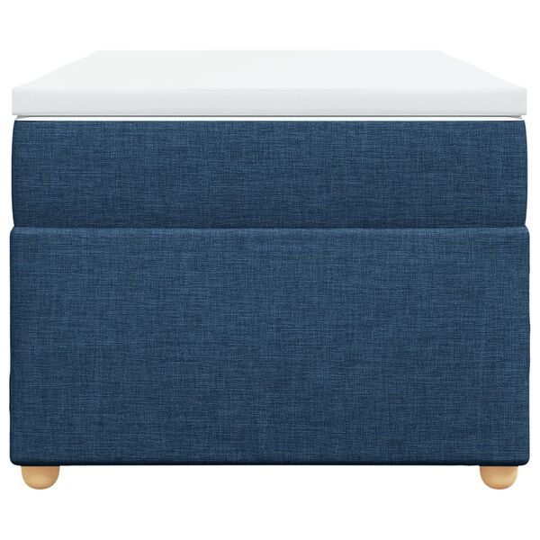 vidaXL Box spring postel s matrac&iacute; modr&aacute; 90x190 cm textil
