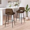 vidaXL Barové židle 2 ks tmavě hnědé umělá kůže