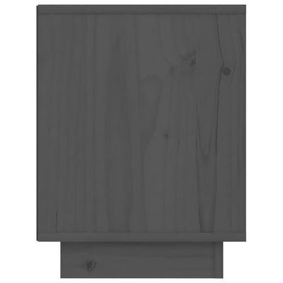 vidaXL Noční stolek šedý 40 x 30 x 40 cm masivní borové dřevo
