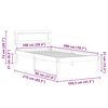 vidaXL R&aacute;m postele s čelo Hněd&aacute; 100 x 200 cm Masivn&iacute; borov&eacute; dřevo