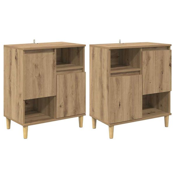 vidaXL Konzole 2 pcs Artisanov&yacute; dub 60 x 35 x 70 cm kompozitn&iacute; dřevo