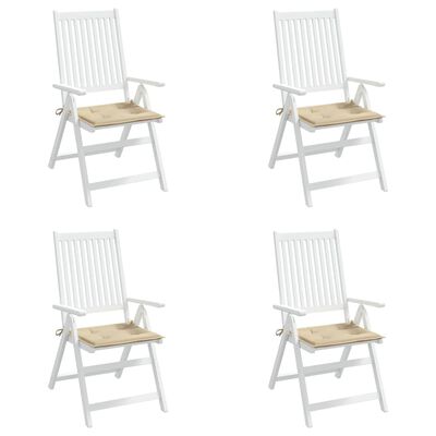 vidaXL Podušky na zahradní židli 4 ks béžové 40x40x3 cm látka oxford