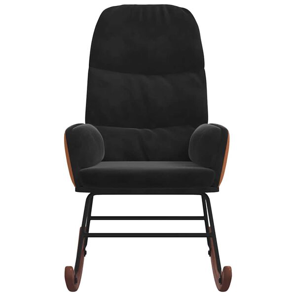 vidaXL Houpac&iacute; křeslo čern&eacute; samet