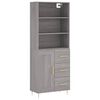 vidaXL Skř&iacute;ň highboard &scaron;ed&aacute; sonoma 69,5 x 34 x 180 cm kompozitn&iacute; dřevo