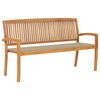 vidaXL Stohovateln&aacute; zahradn&iacute; lavice s podu&scaron;kou 159 cm masivn&iacute; teak