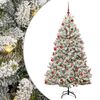 vidaXL Uměl&yacute; v&aacute;nočn&iacute; stromeček 180 cm 300 LED Tepl&aacute; b&iacute;l&aacute; PVC a ocel