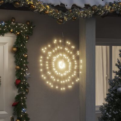 vidaXL Vánoční hvězdicová světla 2 ks 140 teple bílých LED diod 17 cm