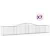 vidaXL Klenut&eacute; gabionov&eacute; ko&scaron;e 7 ks 400x50x60/80 cm pozinkovan&eacute; železo