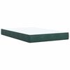 vidaXL Box spring postel s matrac&iacute; tmavě zelen&aacute; 120 x 200 cm samet