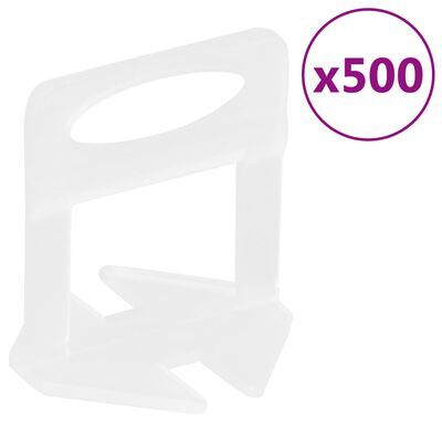 vidaXL Nivelační systém na obklady 250 klínů 500 spon 1 mm