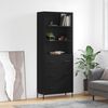 vidaXL Skř&iacute;ň highboard čern&aacute; 69,5 x 34 x 180 cm kompozitn&iacute; dřevo