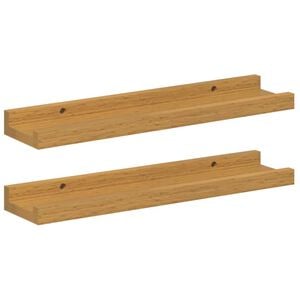 vidaXL N&aacute;stěnn&aacute; polička 2 pcs B&eacute;žov&aacute; 40 x 9 x 3 cm kompozitn&iacute; dřevo