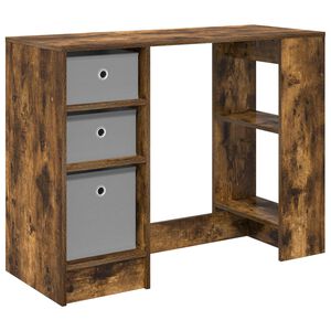 vidaXL Stůl se z&aacute;suvkou Kouřov&yacute; dub 100 x 40 x 75 cm kompozitn&iacute; dřevo