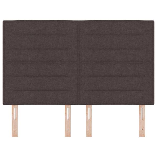 vidaXL Čelo postele s čelo Tmavě hněd&aacute; 160 cm Uměl&aacute; kůže