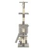 vidaXL Škrabadlo pro kočky se sisalovými sloupky 138 cm šedé