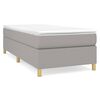 vidaXL Box spring postel s matrac&iacute; světle &scaron;ed&aacute; 90x200 cm textil