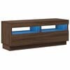 vidaXL TV skř&iacute;ňka s LED osvětlen&iacute;m hněd&yacute; dub 100 x 35 x 40 cm