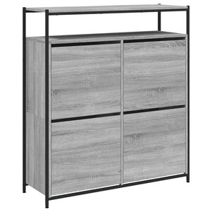 vidaXL Botn&iacute;k se 4 v&yacute;klopn&yacute;mi z&aacute;suvkami &scaron;ed&yacute; sonoma 100 x 34 x 112 cm