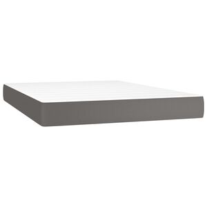 vidaXL Ta&scaron;tičkov&aacute; matrace středn&iacute; tvrdost &scaron;ed&aacute; 140 x 200 x 20 cm uměl&aacute; kůže