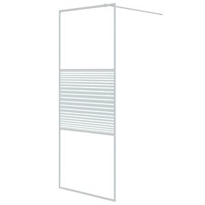 vidaXL Sprchov&aacute; z&aacute;stěna walk-in b&iacute;l&aacute; 80 x 195 cm čir&eacute; ESG sklo