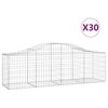 vidaXL Klenut&eacute; gabionov&eacute; ko&scaron;e 30 ks 200x50x60/80 cm pozinkovan&eacute; železo