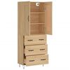 vidaXL Skř&iacute;ň highboard dub sonoma 69,5 x 34 x 180 cm kompozitn&iacute; dřevo
