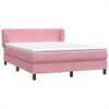 vidaXL Box spring postel s matrac&iacute; růžov&aacute; 140x210 cm samet